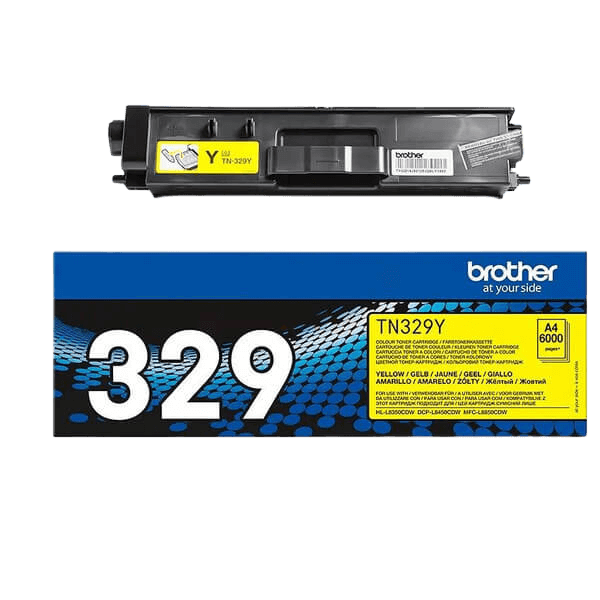 Brother Original TN329Y XXL gul toner | Indhold: 6000 sider