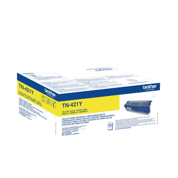 Brother Original TN421Y gul toner | Indhold: 1800 sider