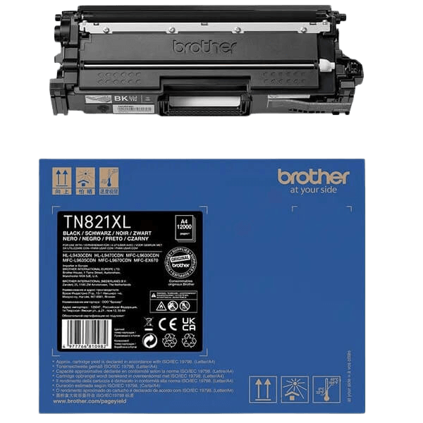 Brother Original TN821XLBK sort toner | Indhold: 12000 sider