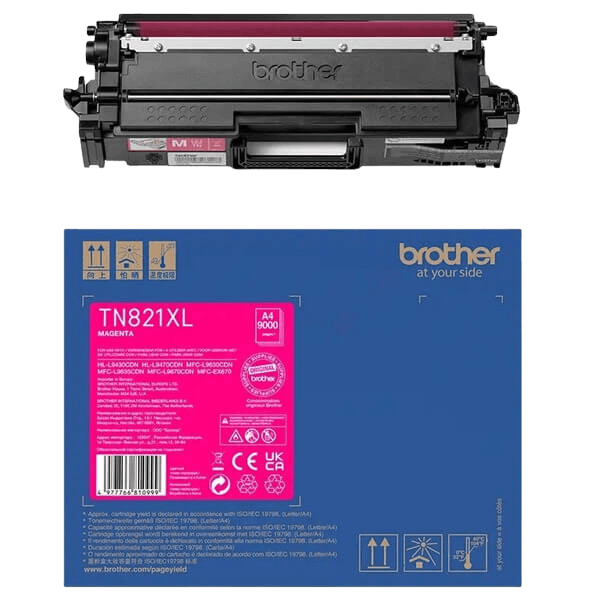 Brother Original TN821XLM magenta toner | Indhold: 9000 sider