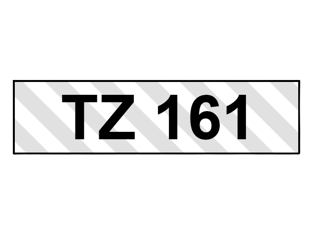 PixoJet Brother TZe-161 36 mm x 8 m Sort tekst / Klar tape