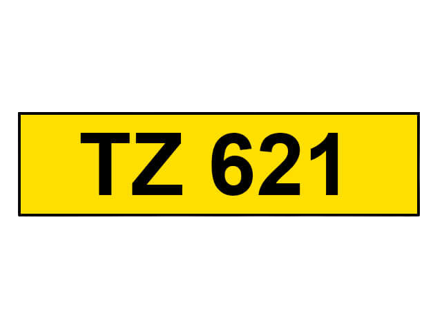 PixoJet Brother TZe-621 9 mm x 8 m Sort tekst / Gul tape