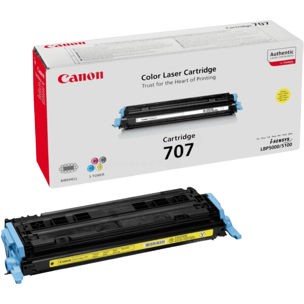 Canon Original 707 9421A004 gul toner | Indhold: 2000 sider