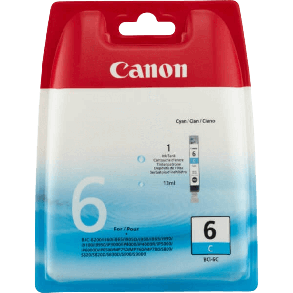 Canon Original BCI-6C 4706A002 cyan blækpatron | Indhold: 13 ml.