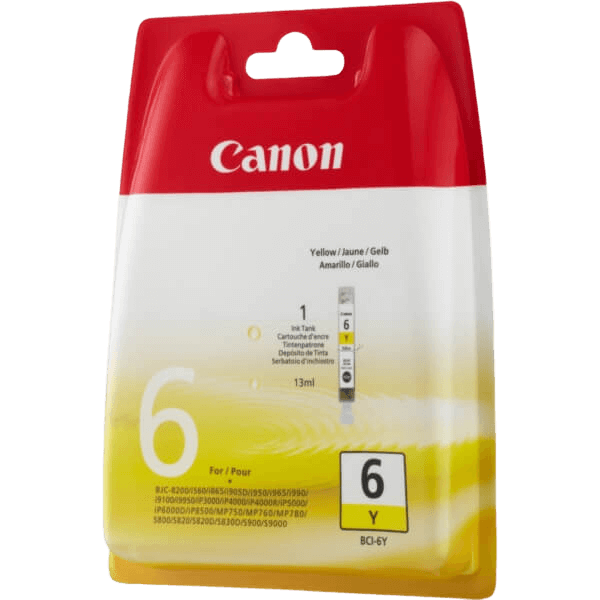 Canon Original BCI-6Y 4708A002 gul blækpatron | Indhold: 13 ml.