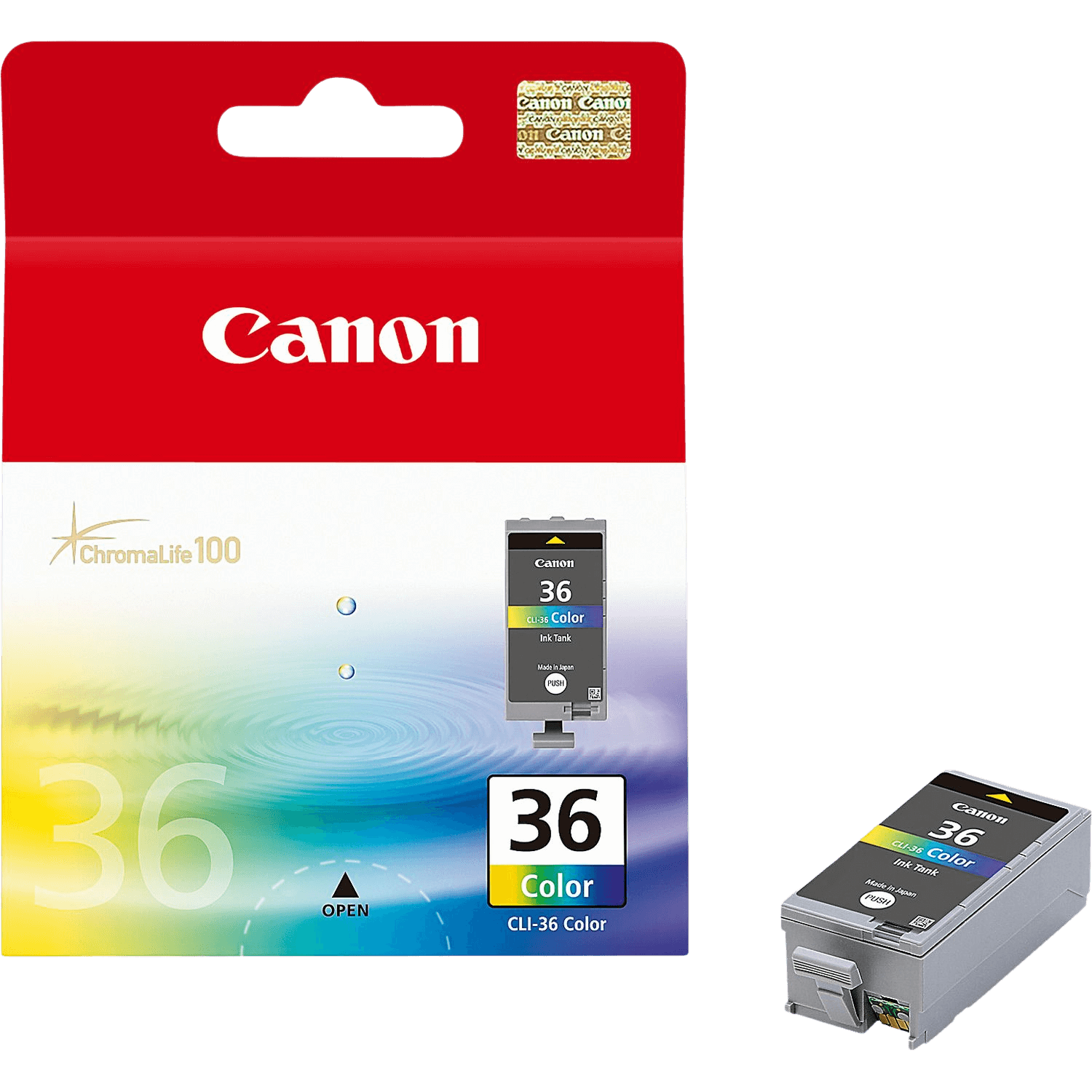 Canon Original CLI-36CLR 1511B001 4 farver i én blækpatron | Indhold: 110 sider