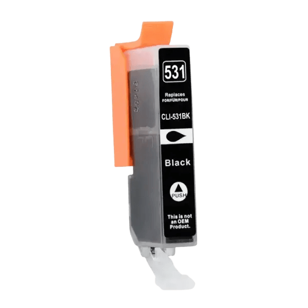PixoJet Canon CLI-531BK 6118C001 sort blækpatron | Indhold: 12 ml.