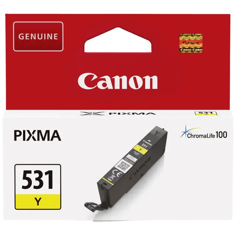Canon Original CLI-531Y 6121C001 gul blækpatron | Indhold: 8,2 ml.