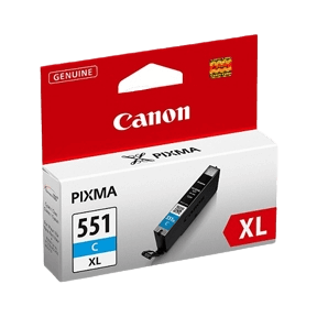 Canon Original CLI-551XLC 6444B001 cyan blækpatron | Indhold: 11 ml.