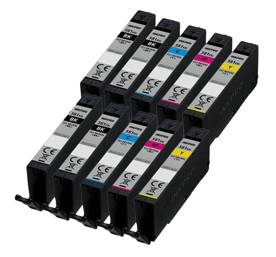PixoJet Canon CLI-581C XXL rabatpakke - 10 stk.