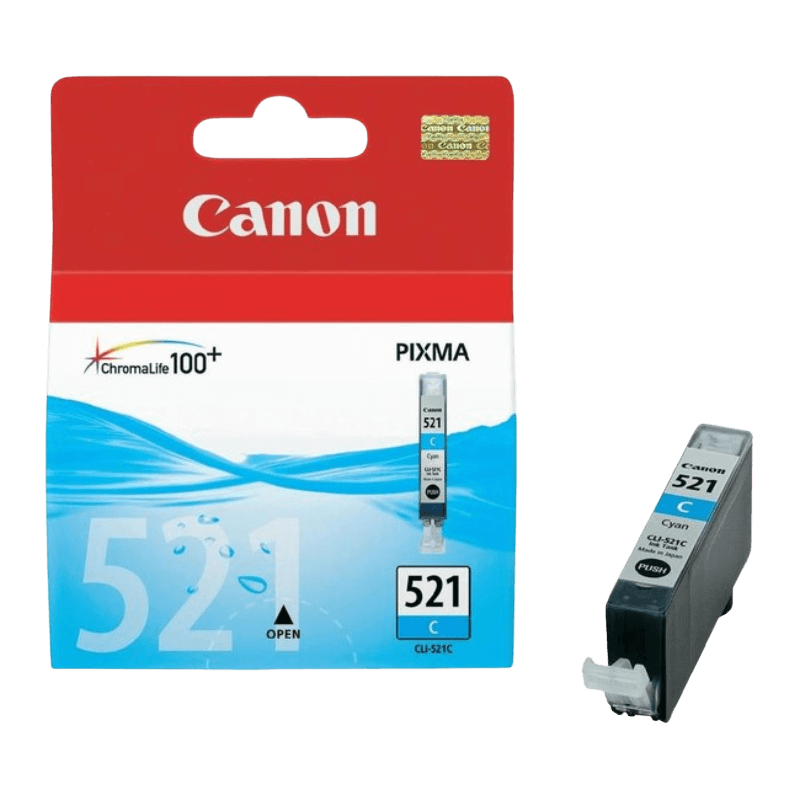 Canon Original CLI521C 2934B001 cyan blækpatron | Indhold: 9 ml.