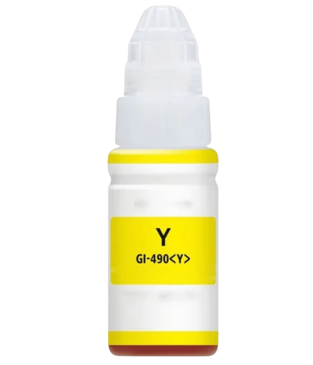 PixoJet Canon GI-490Y 0666C001 gul Blæk refill | Indhold: 100 ml.