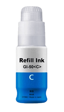 PixoJet Canon GI-50 C 3403C001 cyan Blæk refill | Indhold: 70 ml.