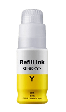 PixoJet Canon GI-50 Y 3405C001 gul Blæk refill | Indhold: 70 ml.