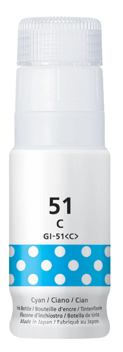 PixoJet Canon GI-51C 4546C001 cyan Blæk refill | Indhold: 70 ml.