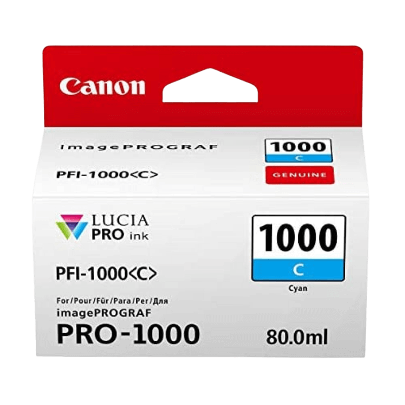 Canon Original PFI-1000C 0547C001 cyan blækpatron | Indhold: 80 ml.