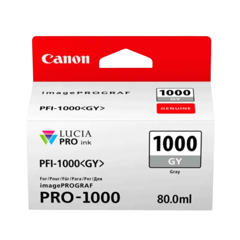 Canon Original PFI-1000GY 0552C001 grå blækpatron | Indhold: 80 ml.