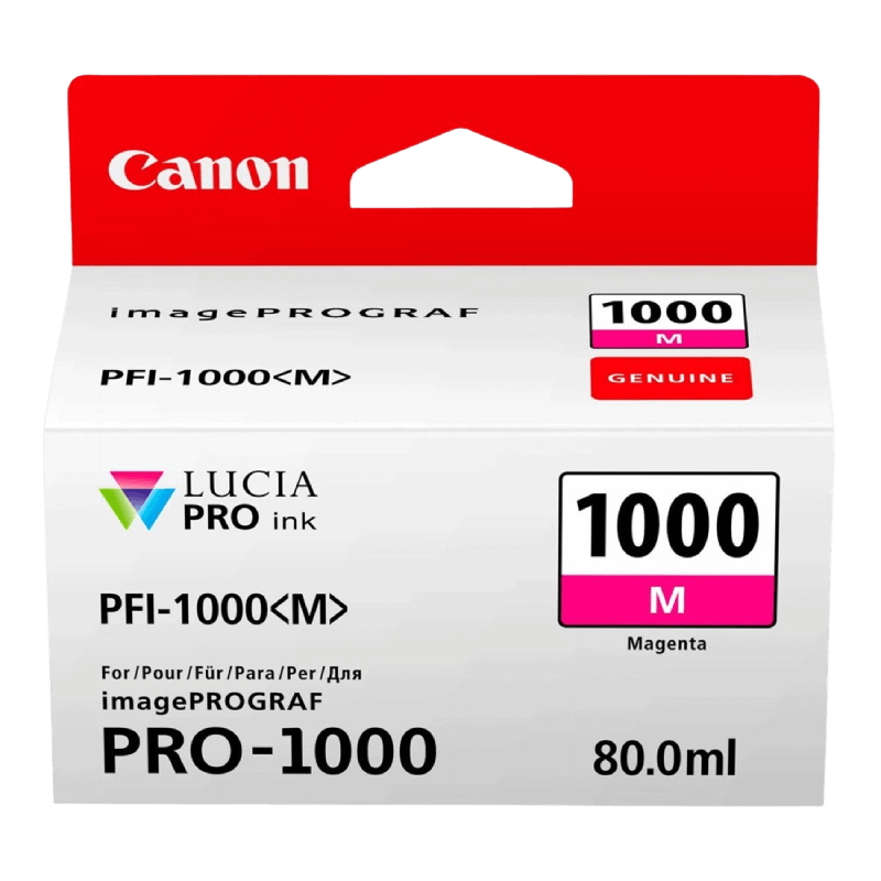 Canon Original PFI-1000M 0548C001 magenta blækpatron | Indhold: 80 ml.