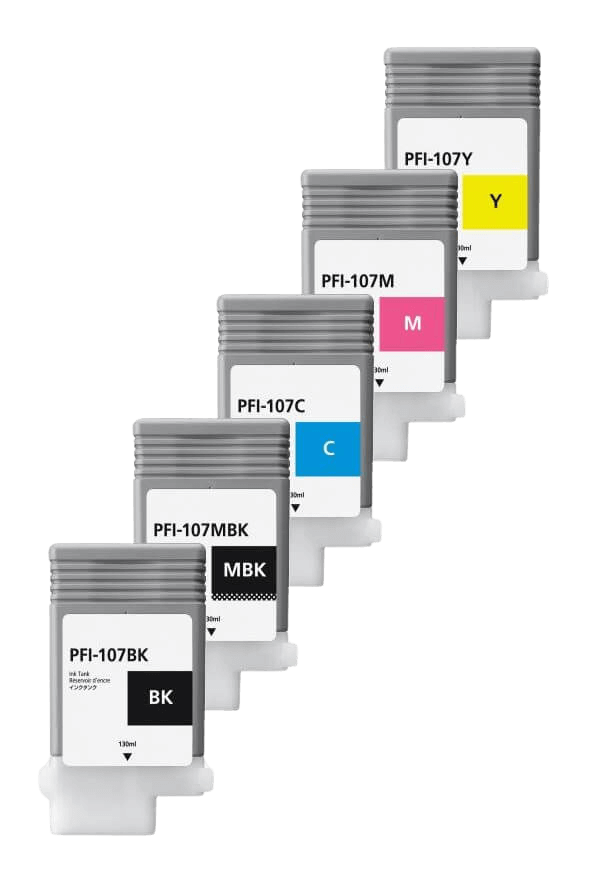 PixoJet Canon PFI-107 rabatpakke - 5 stk.