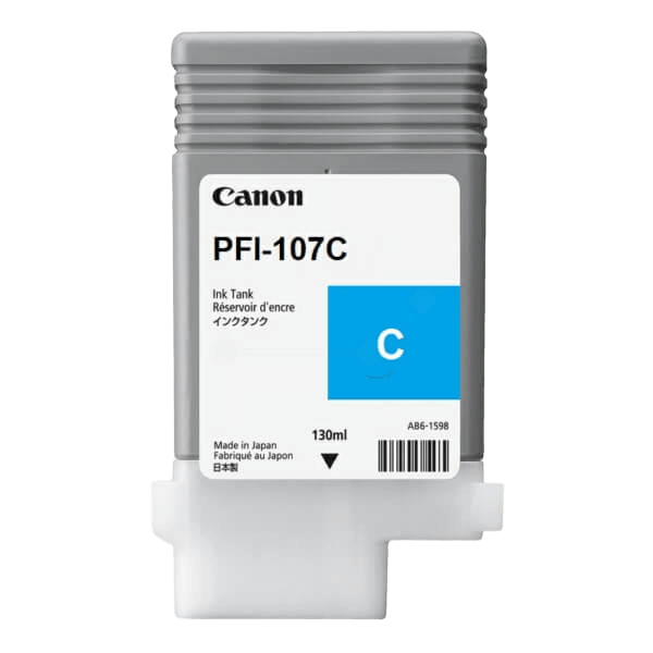 Canon Original PFI-107C 6706B001 cyan blækpatron | Indhold: 130 ml.