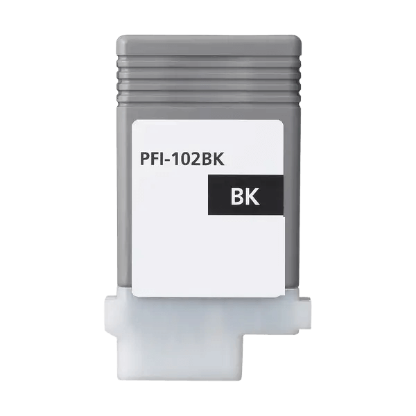PixoJet Canon PFI102BK 0895B001 sort blækpatron | Indhold: 130 ml.
