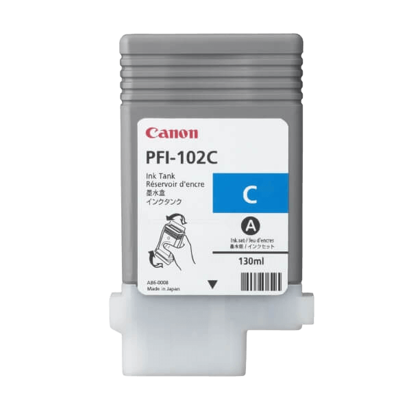 Canon Original PFI102C 0896B001 cyan blækpatron | Indhold: 130 ml.