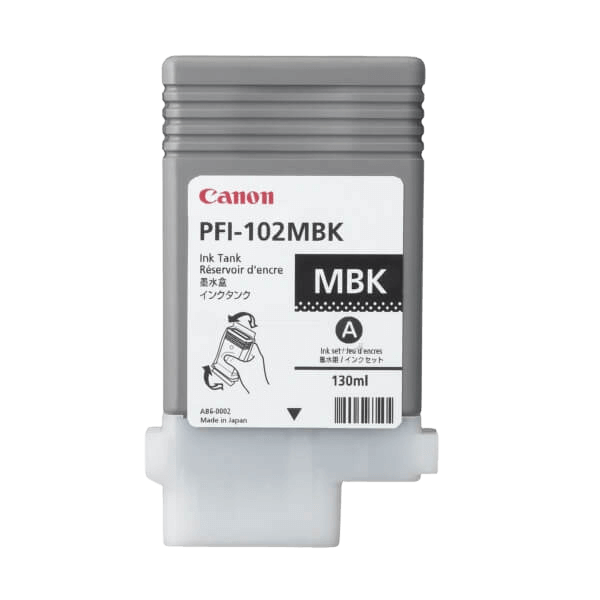 Canon Original PFI102MBK 0894B001 mat sort blækpatron | Indhold: 130 ml.