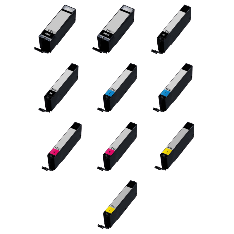 PixoJet Canon PGI-570 PG XL rabatpakke - 10 stk.