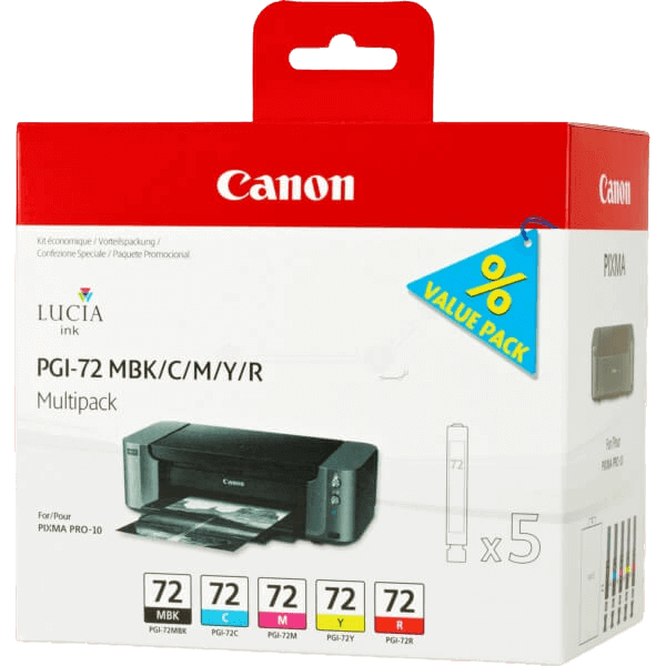 Canon Original PGI-72CMYK 6402B009 CMYK rabatpakke | Indhold: 5 X 14 ml.