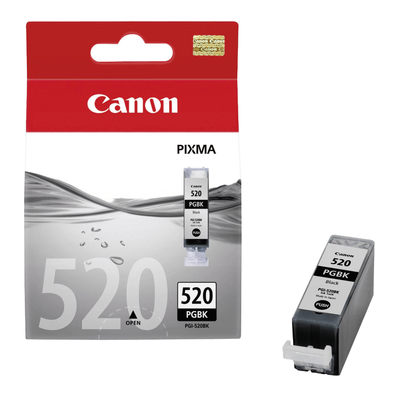 Canon Original PGI520BK 2932B001 pigment sort blækpatron | Indhold: 19 ml.