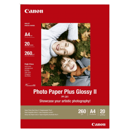 Canon PP-201 glansfuldt fotopapir Plus II A4, 20 ark (2311B019)