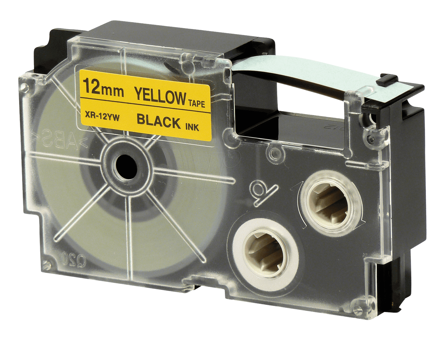 PixoJet Casio XR-12YW 12 mm x 8 m Sort tekst / Gul tape