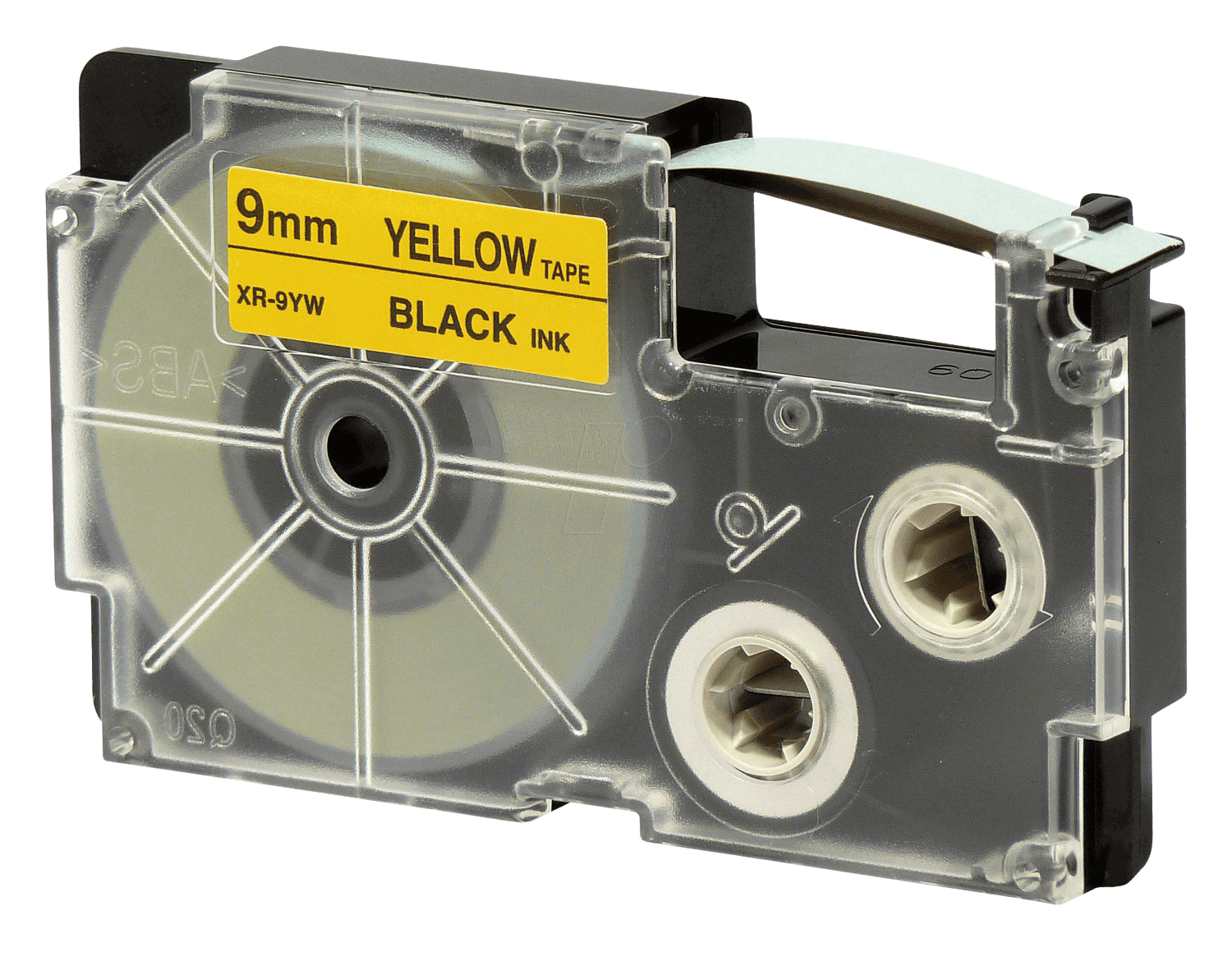 PixoJet Casio XR-9YW 9 mm x 8 m Sort tekst / Gul tape