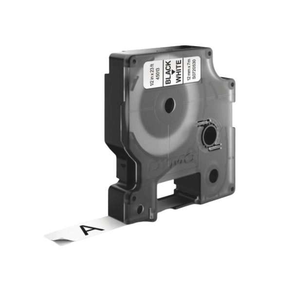 PixoJet Dymo D1 45018 S0720580 12 mm x 7 m Sort tekst / Gul tape