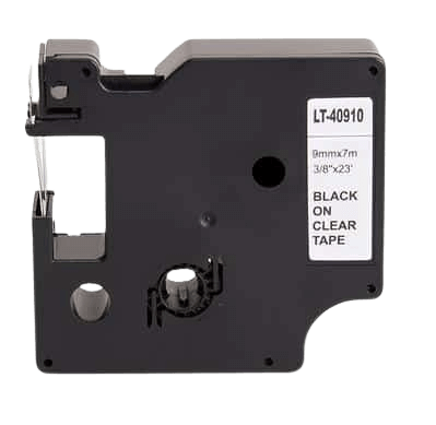 PixoJet Dymo S0720670 9 mm x 7 m Sort tekst / Klar tape