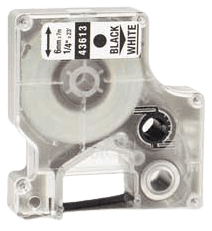 PixoJet Dymo S0720780 43613 6 mm x 7 m Sort tekst / Hvid tape