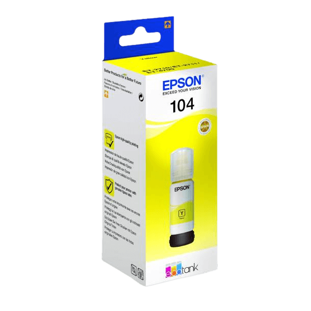 Epson Original 104 C13T00P440 gul Blæk refill | Indhold: 65 ml.