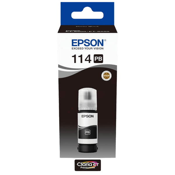 Epson Original 114 C13T07B140 foto sort Blæk refill | Indhold: 70 ml.