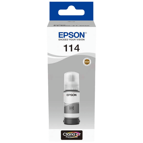 Epson Original 114 C13T07B540 grå Blæk refill | Indhold: 70 ml.