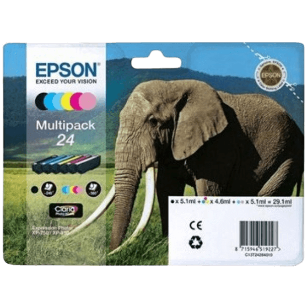 Epson Original 24 C13T24284011 CMYK + LC + LM rabatpakke