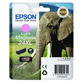 Epson Original 24XL C13T24364012 lys magenta blækpatron | Indhold: 10 ml.