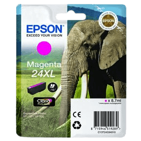 Epson Original 24XL C13T24334012 magenta blækpatron | Indhold: 10 ml.