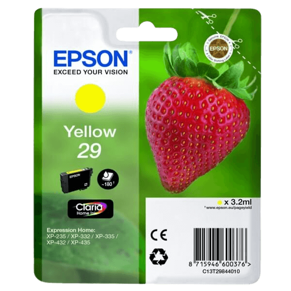 Epson Original 29 C13T29844012 gul blækpatron | Indhold: 3,2 ml.
