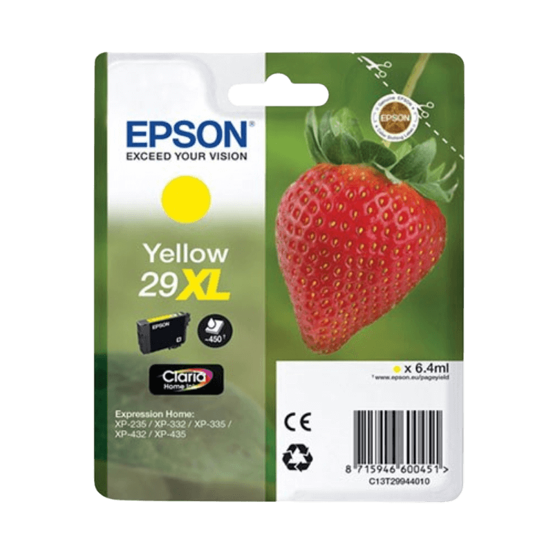 Epson Original 29 C13T29944012 XL gul blækpatron | Indhold: 6,4 ml.