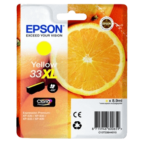 Epson Original 33 C13T33644012 XL gul blækpatron | Indhold: 8,9 ml.