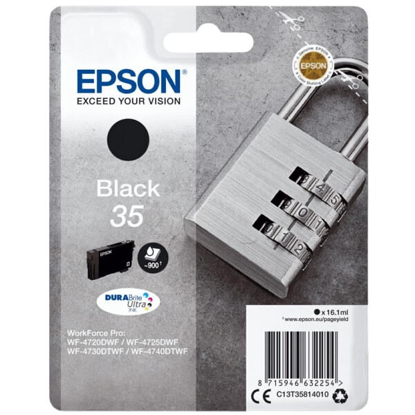 Epson Original 35 C13T35814010 sort blækpatron | Indhold: 16,1 ml.