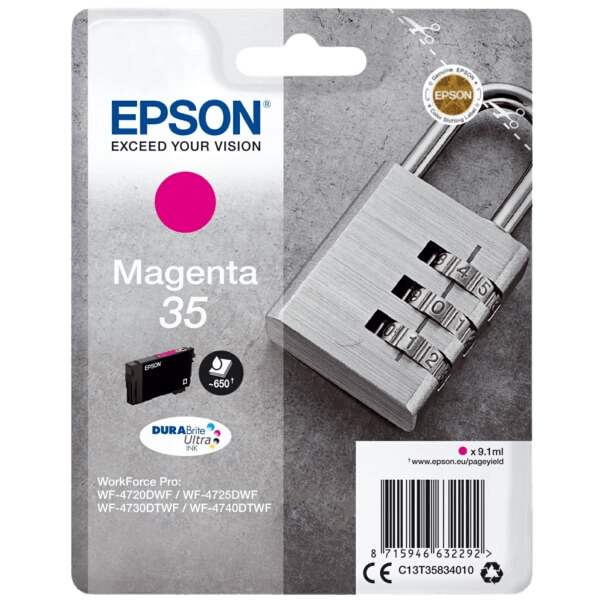 Epson Original 35 C13T35834010 magenta blækpatron | Indhold: 9,1 ml.