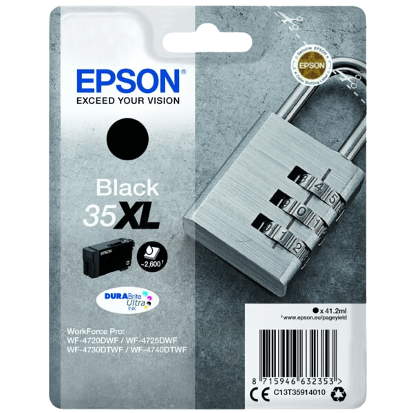 Epson Original 35 C13T35914010 XL sort blækpatron | Indhold: 41,2 ml.
