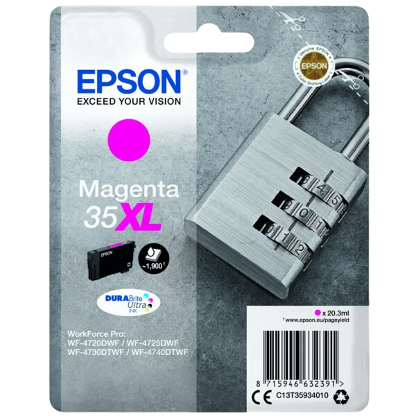 Epson Original 35 C13T35934010 XL magenta blækpatron | Indhold: 20,3 ml.