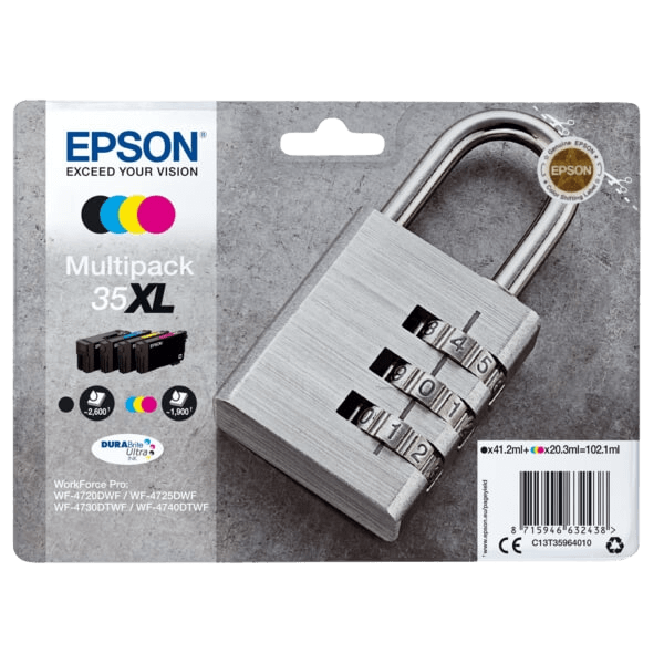 Epson Original 35 C13T35964010 XL CMYK rabatpakke | Indhold: 102,2 ml.